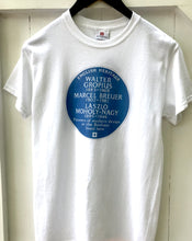 Load image into Gallery viewer, English Heritage blue plaque Bauhaus T-shirt

