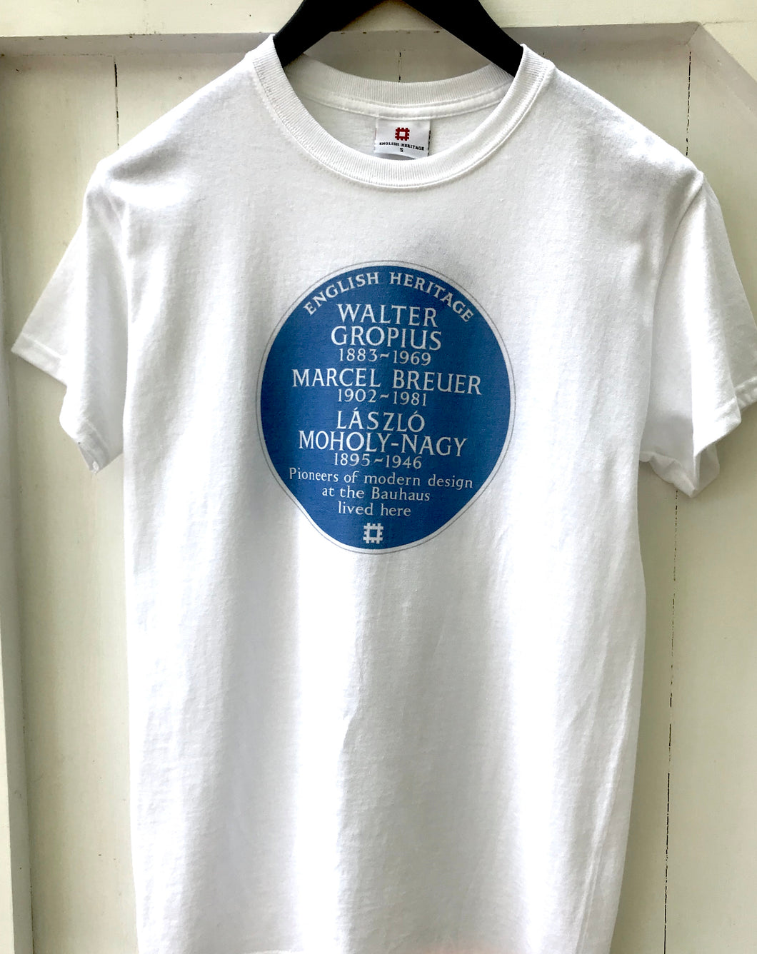 English Heritage blue plaque Bauhaus T-shirt