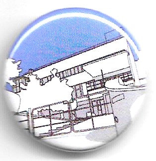 Lapel badge Sun House purple blue