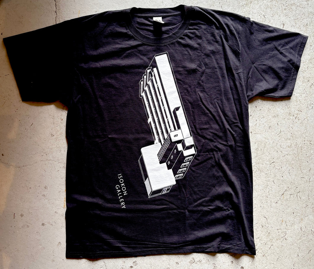 Isokon building T-shirt by Wells Coates black