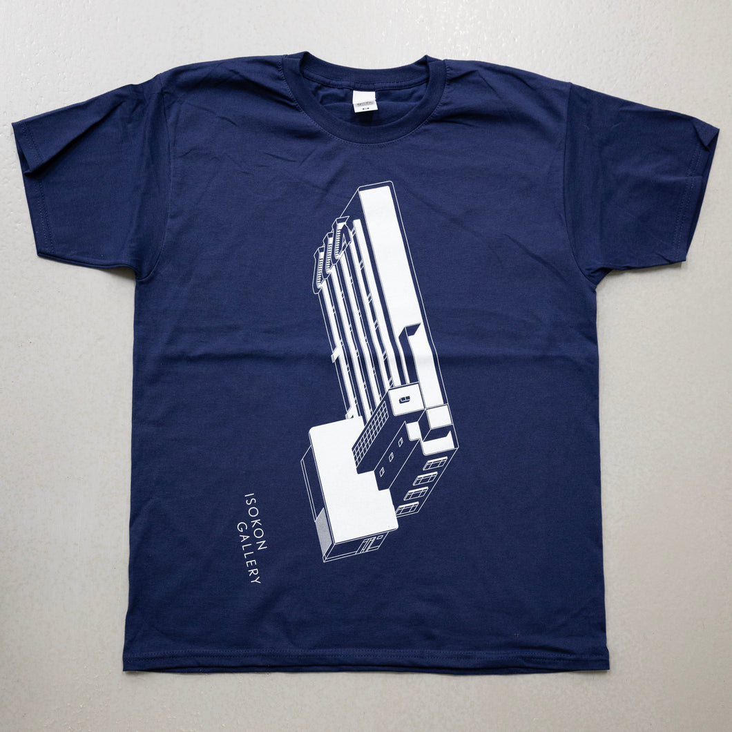 Isokon building T-shirt by Wells Coates Black