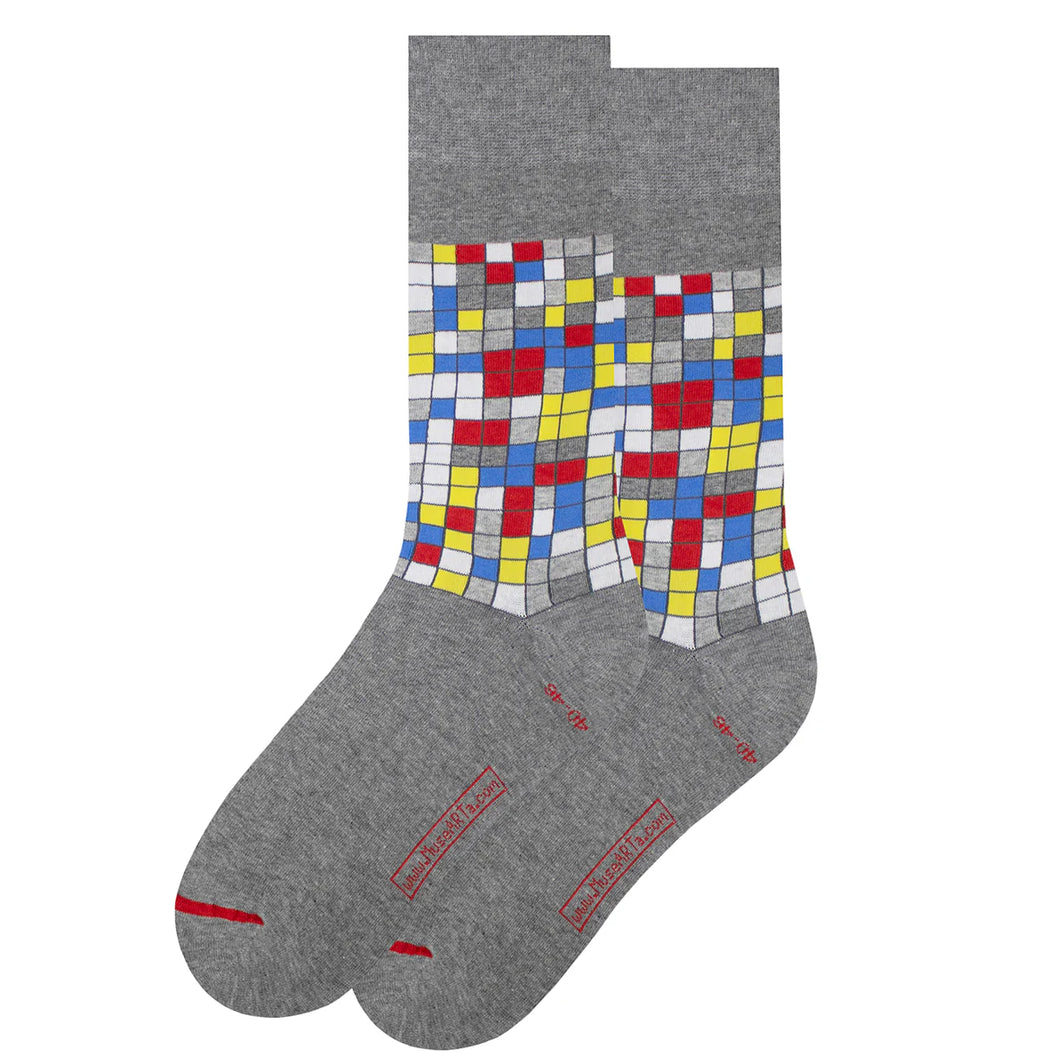 Socks Piet Mondrian Composition With Grid IX