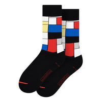 Load image into Gallery viewer, Socks Piet Mondrian Composition With Red, Blue and Yellow
