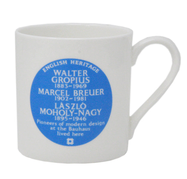 English Heritage blue plaque Bauhaus mug