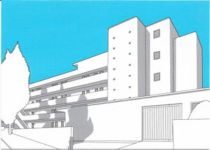 Postcard – Isokon Building blue