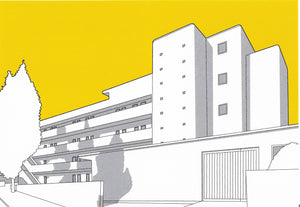 Postcard – Isokon Building yellow