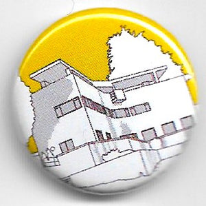 Lapel badge High And Over mustard yellow