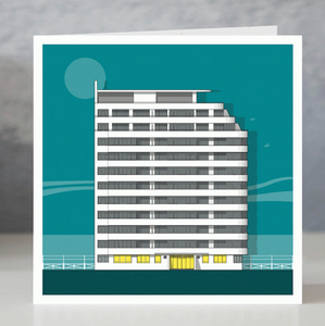 Greeting card - Embassy Court teal