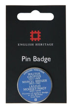 Load image into Gallery viewer, English Heritage blue plaque Bauhaus pin badge
